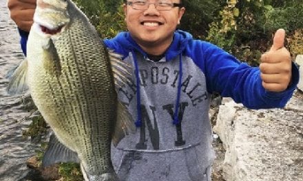 St. Paul angler catches state record white bass in Vadnais Lake