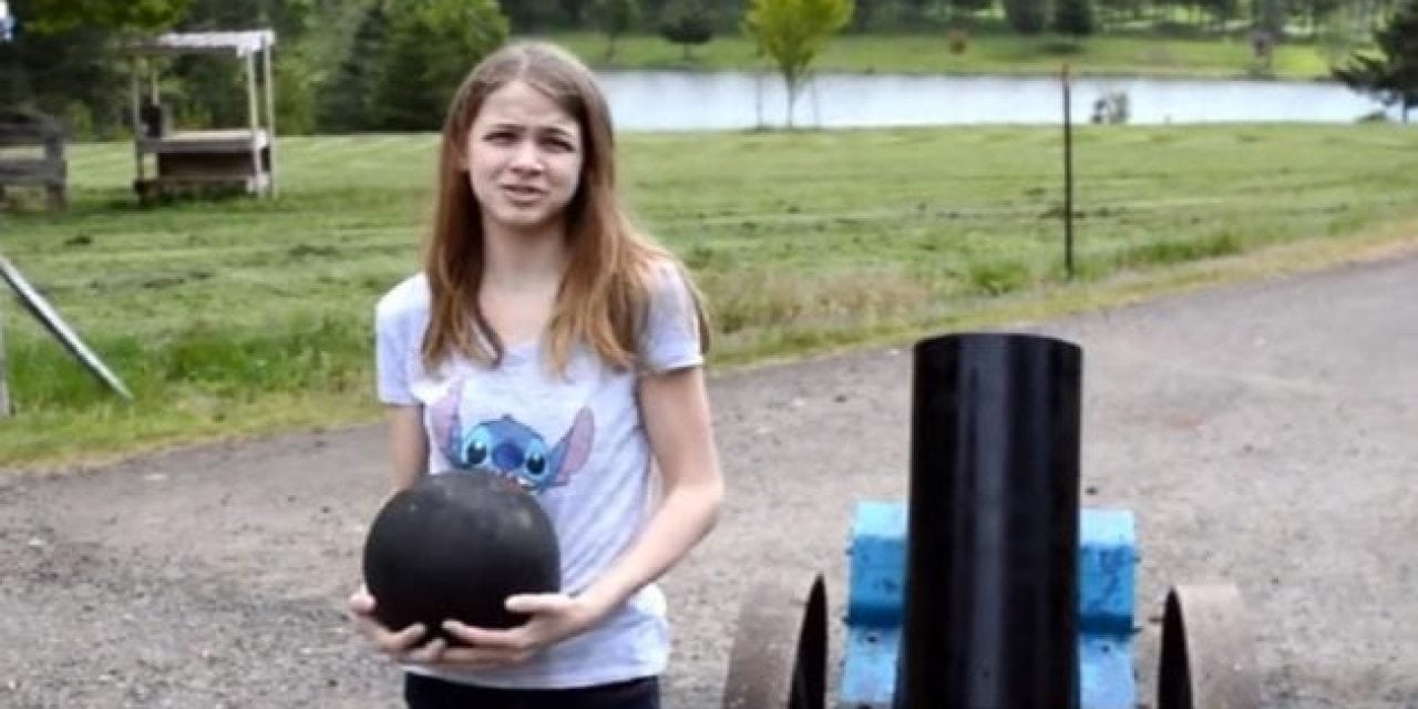 7th-Grader Shoots Bowling Ball From Black Powder Cannon