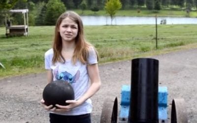 7th-Grader Shoots Bowling Ball From Black Powder Cannon