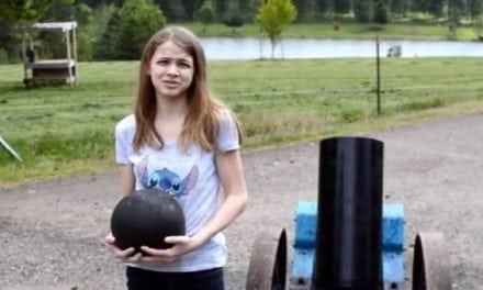 7th-Grader Shoots Bowling Ball From Black Powder Cannon