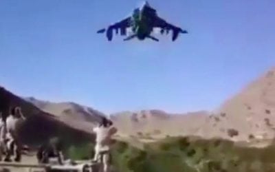 Video: Fighter Jet Flies Low Enough to Touch Soldiers on the Ground