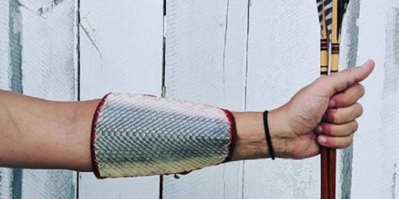 Pics: Creative Huntress Constructs Archery Arm Guard Out of Gar Skin