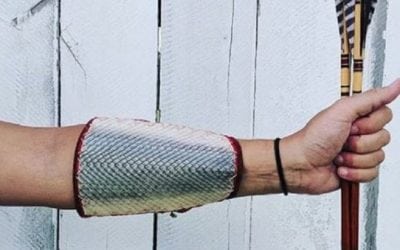Pics: Creative Huntress Constructs Archery Arm Guard Out of Gar Skin