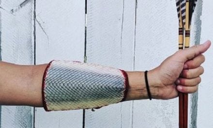 Pics: Creative Huntress Constructs Archery Arm Guard Out of Gar Skin