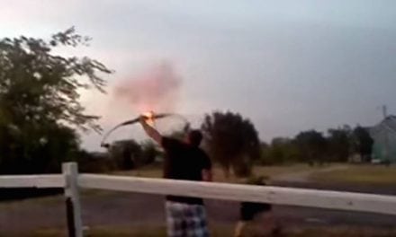 Video: Man Foolishly Lights an Artillery Shell on the End of an Arrow