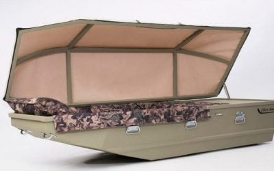 Fish for Eternity in a Jon Boat Casket