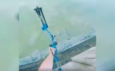 Video: Nailed It! Highest, Straightest Bowfishing Shot You’ve Ever Seen