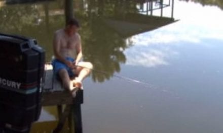 Video: Big Fish Pulls Sleeping Fisherman Right in the Water