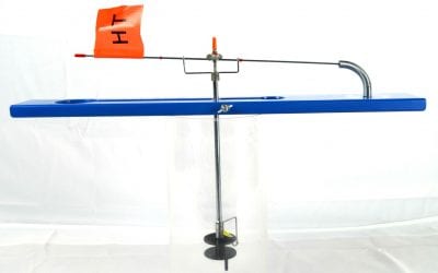 HT ICE BLUE WOOD TIP UP W/200 FOOT SPOOL