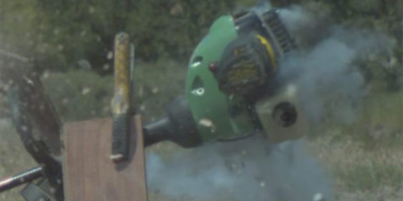 Video: What Will a Shotgun Slug Do to a Weed Wacker?