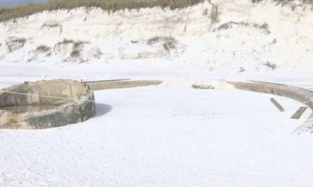 WWII Gun Mount Uncovered on Florida Beach