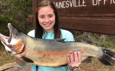 Brooke Wheeler Lands A Trophy Trout On A Underspin Lure