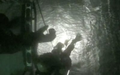 Video: Coastguard Helicopter Saves Stranded Fisherman