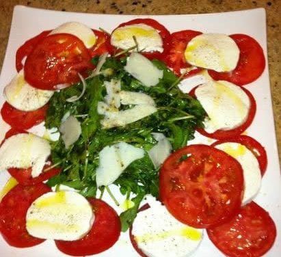 Summer Tomatoes and Fresh Mozzarella Salad