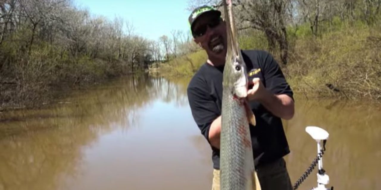 Video: Tim Wells Sticks Blowgun Longnose Gar Record