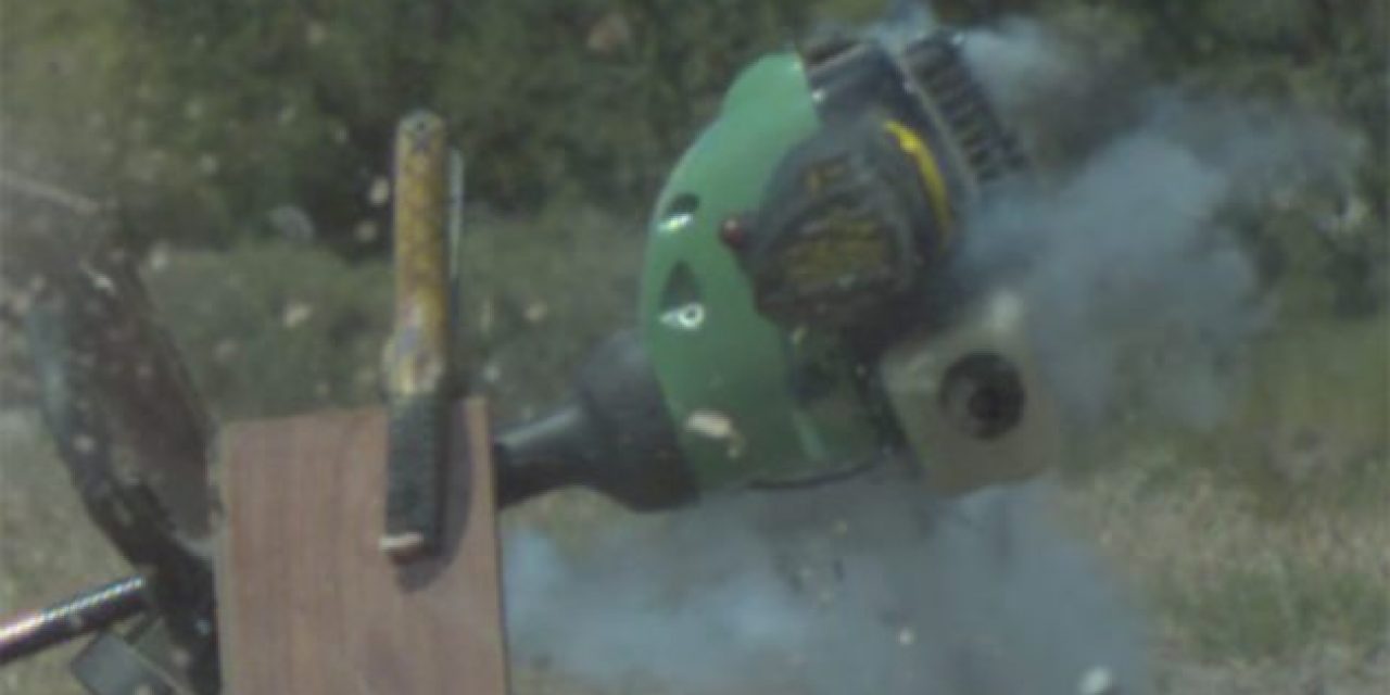 What Happens When You Shoot a Weed Eater With a Shotgun Slug?
