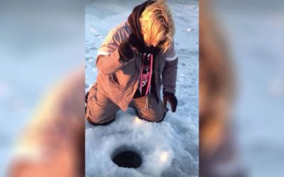 This Northern Pike Can Barely Fit Through the Ice