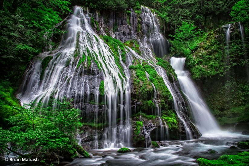 scale in nature photography, oregon waterfall