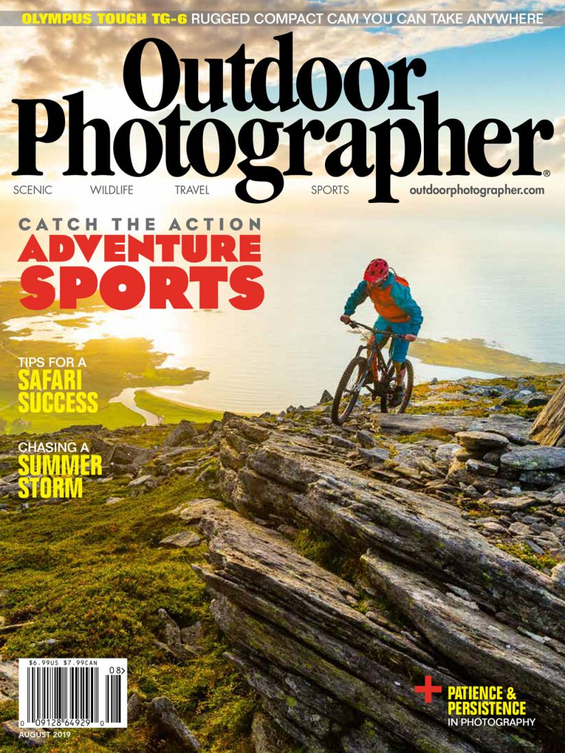 outdoor photographer cover august 2019 photo by grant gunderson