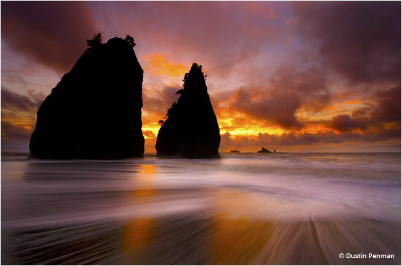 Today’s Photo Of The Day is “Grand Sunset” by Dustin Penman. Location: Rialto Beach, Olympic National Park, Washington.