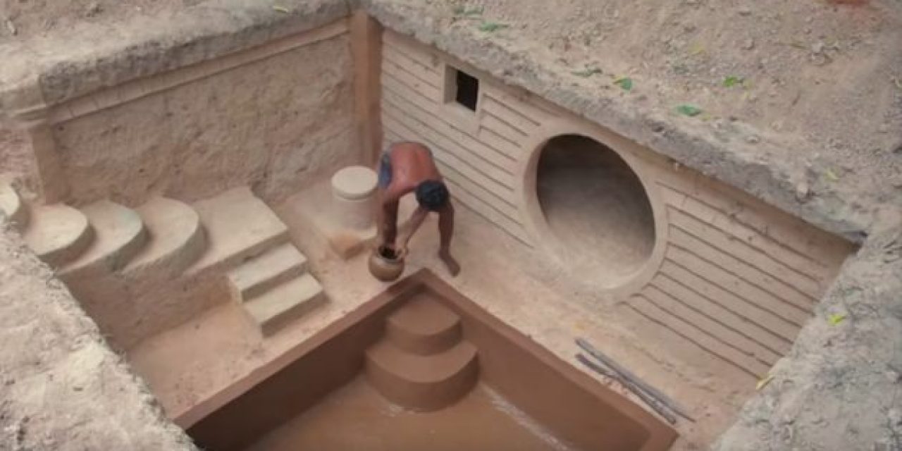 Watch This Guy Create an Amazing Underground Home with a Swimming Pool