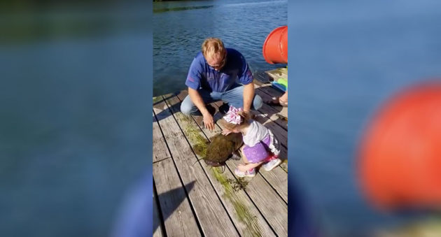 4-year-old catches flathead