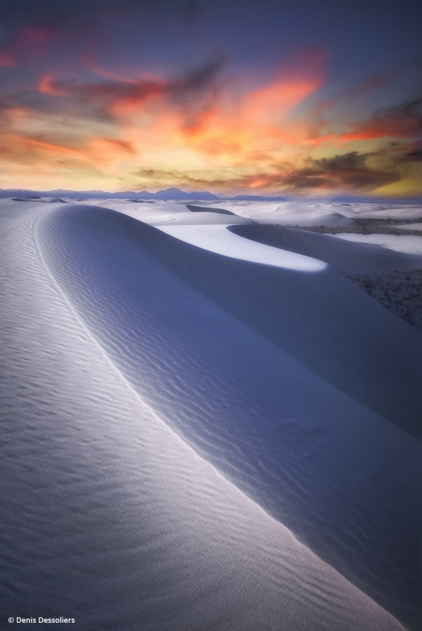 Sunset at White Sands National Monument, New Mexico
