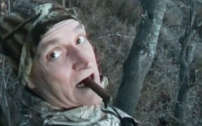 Hunter Smokes a Coyote While Savoring a Cigar