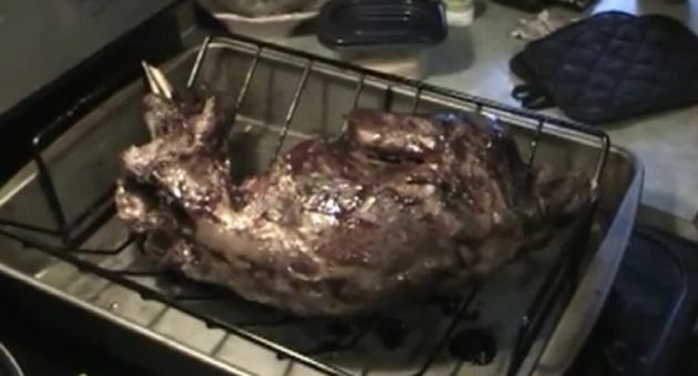 cooking a raccoon