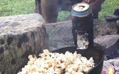 Campfire Popcorn Hack: Can You Use an Empty Beer Can?