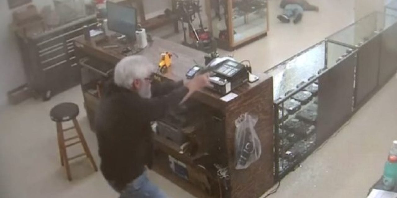 Gun Shop Owner Protects His Store and Opens Fire on Two Armed Intruders