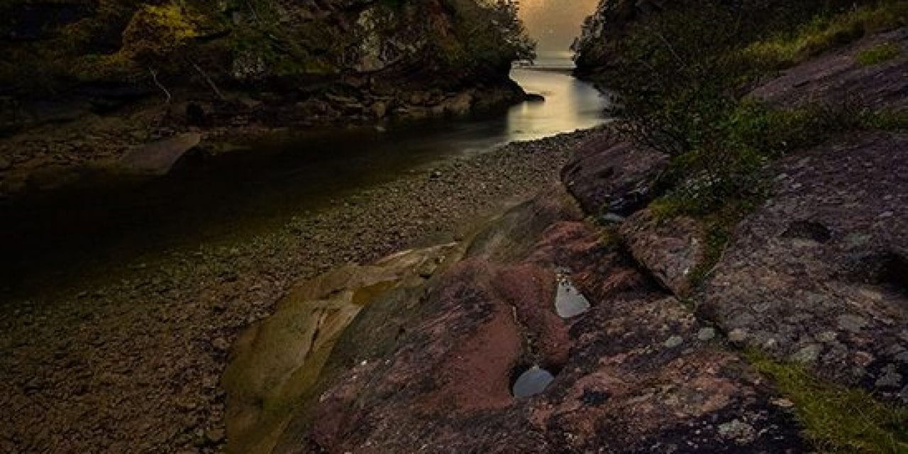 The Milky Way Through A River Gorge