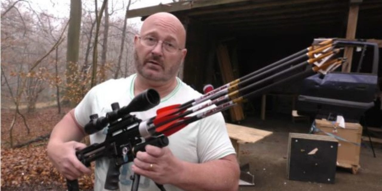 8-Shot Air Bow Revolver is a Gatling Gun/Crossbow Hybrid