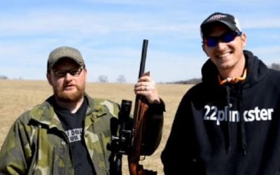 Man Tests the Long-Range Accuracy of a .22 Rifle