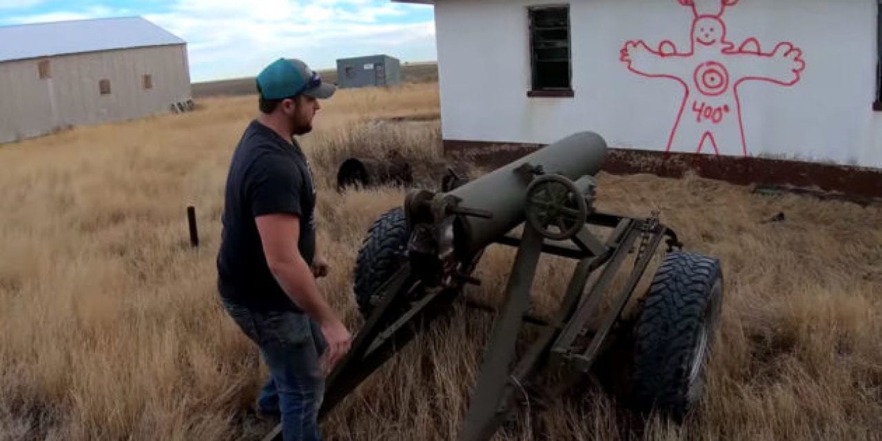 Homemade Howitzer Blows a Hole Through a Building