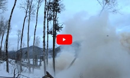 Canadian Rednecks Chop Down Tree with Large Tannerite Explosion
