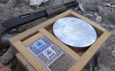 Demolition Ranch Pits Custom Shotgun Shells Against a Solid Steel Disc