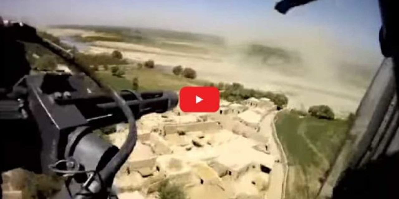 Door Gunner Uses Minigun During Intense Afghanistan Medevac