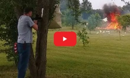 Shooting at Refrigerator Filled With Tannerite Goes Wrong