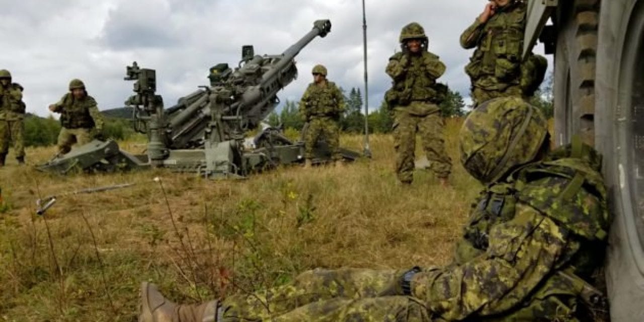 Sleeping Canadian Soldier Gets Rude Wake-Up from Artillery Crew