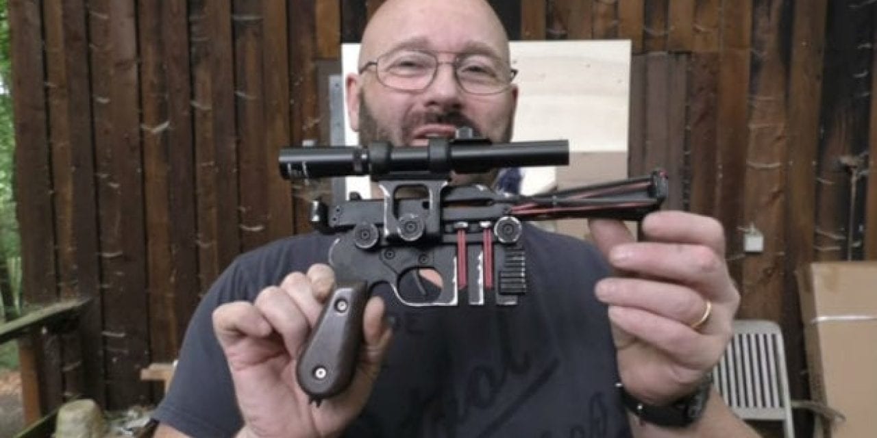 Slingshot Channel Guy Built a Replica of Han Solo’s Blaster From Star Wars