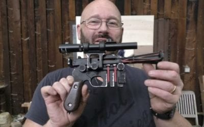 Slingshot Channel Guy Built a Replica of Han Solo’s Blaster From Star Wars