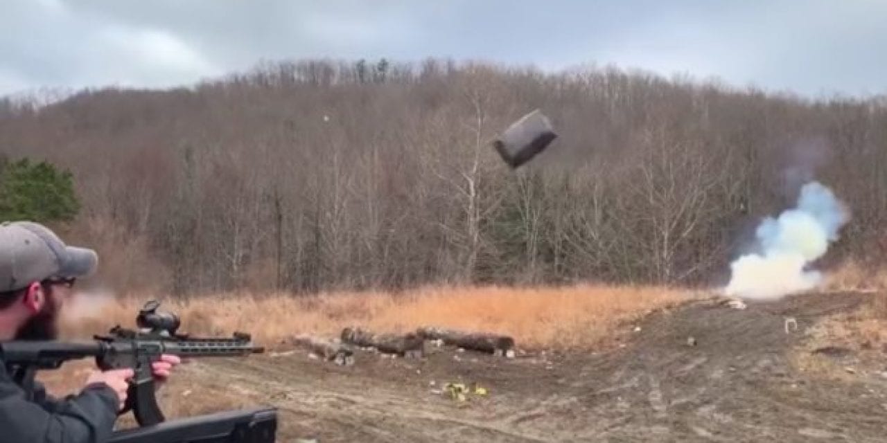 Tannerite-Filled Microwave Sent Flying Back at Shooter After Explosion