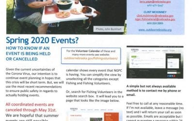 Youth Fishing Instructor Newsletter, Spring 2020
