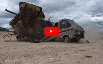 40-Ton Leopard Tank Busts Through an RV Like Nothing