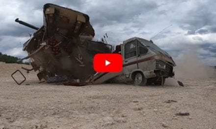 40-Ton Leopard Tank Busts Through an RV Like Nothing