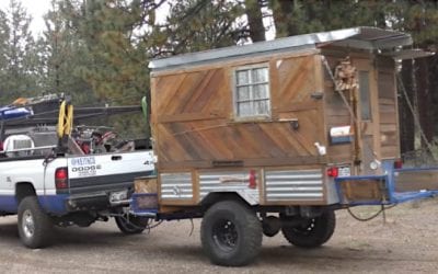 Construction Worker Lives Off-Grid in Tiny Homemade Camper for Four Years Rent Free