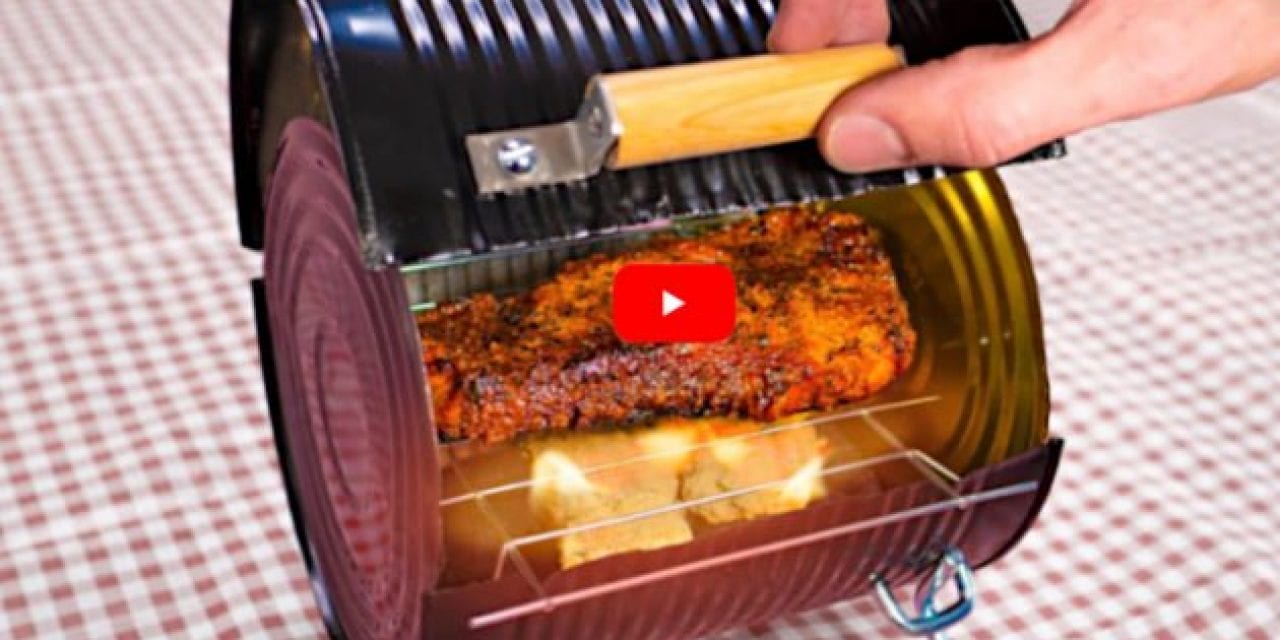 How to Transform an Old Can into a Tiny BBQ Grill