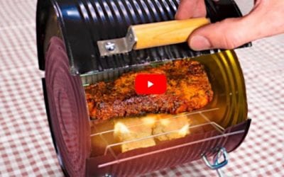 How to Transform an Old Can into a Tiny BBQ Grill