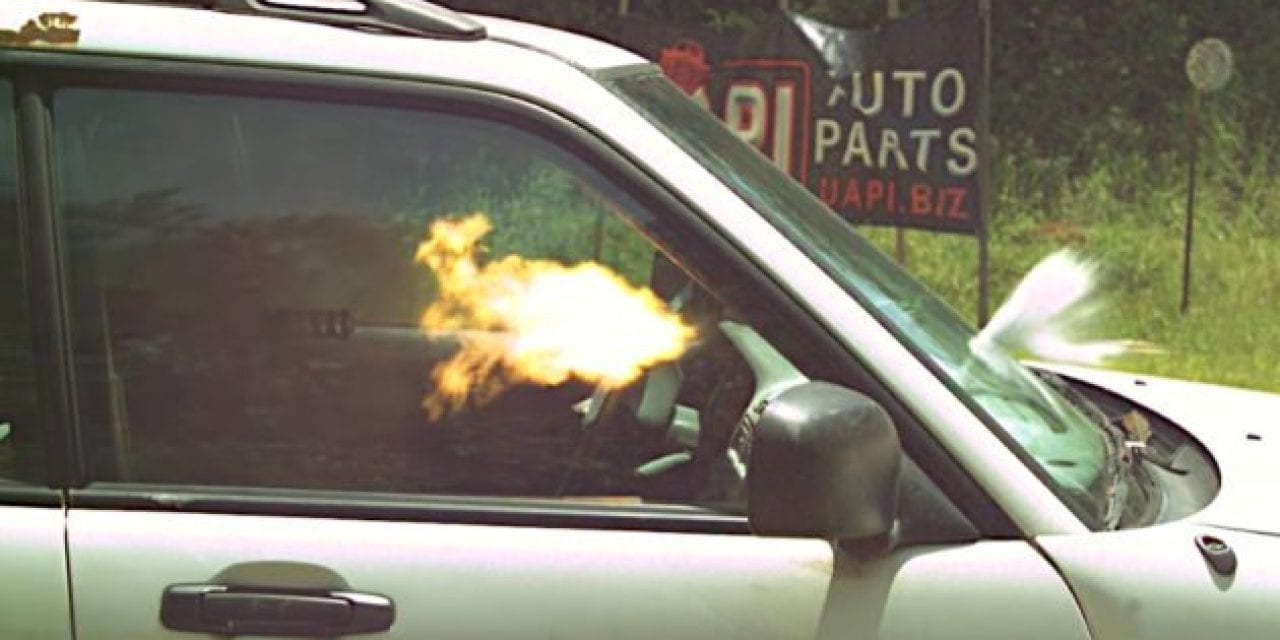 Jerry Miculek Fires a .50 BMG Inside a Car